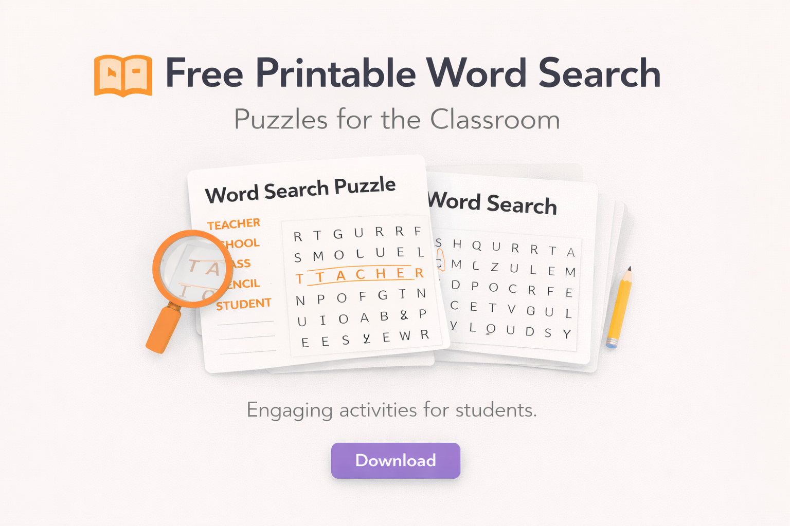 Free Printable Word Search Puzzles for the Classroom | Gridl