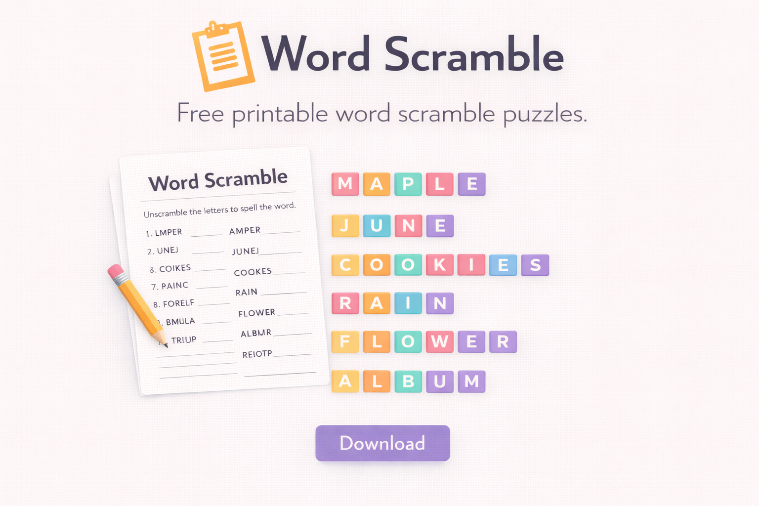 Scramble Riddle Not an April Fools Joke: Gridl Now Has a Word Scramble Maker | Gridl